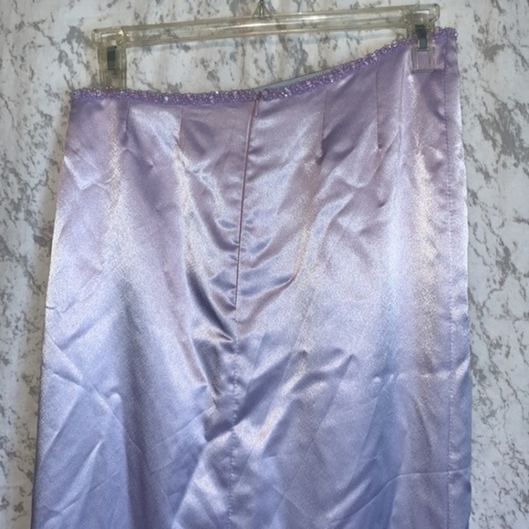Panoply 2 Piece Maxi Gown 1 Shoulder Crop Top and Maxi Skirt Lavender Size 8 - Picture 12 of 15